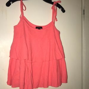 Jcrew Sweater material coral ribbon tank.